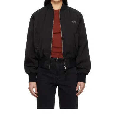 Ami Alexandre Mattiussi Long-sleeved Casual Jacket In Black