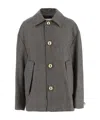 Ami Alexandre Mattiussi Oversized Wool And Cotton Blend Jacket In Black