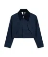 Ami Alexandre Mattiussi Cropped Canvas Jacket For Women In Black