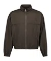 Shop Ami Alexandre Mattiussi Ami Paris Logo Printed Zipped Bomber Jacket In Black