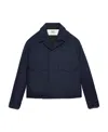 Ami Alexandre Mattiussi Oversize Virgin Wool Jacket In Blue