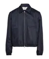Ami Alexandre Mattiussi Smooth-finish Blue Cotton Jacket With Zip Closure In Blue