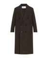 Ami Alexandre Mattiussi Ami Paris Double Breasted Long Sleeved Coat In Black