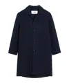 Ami Alexandre Mattiussi Single-breasted Felted Coat In Black
