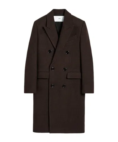Ami Alexandre Mattiussi Long-sleeved Coat In Black