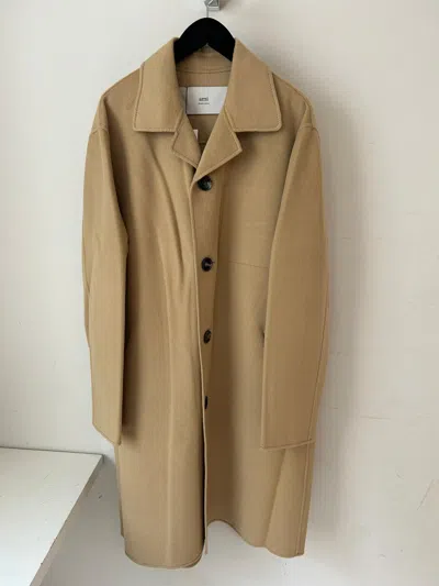 Ami Alexandre Mattiussi Long-sleeved Coat In Green