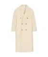 Ami Alexandre Mattiussi White Wool Double Breasted Long Coat White In Neutral