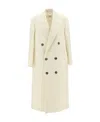 Ami Alexandre Mattiussi Wide-lapels Double-breasted Long Coat In White