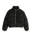 Ami Alexandre Mattiussi Boxy Black Puffer Jacket With High Collar And Plush Interior In Black