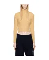 Ami Alexandre Mattiussi Long-sleeved High-neck Sweater In Nude