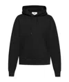 Ami Alexandre Mattiussi Paris Long-sleeved Drawstring Hoodie In Black