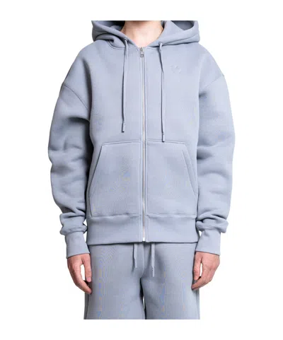 Ami Alexandre Mattiussi Long-sleeved Hooded Hoodie In Blue