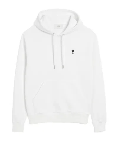 Ami Alexandre Mattiussi Long-sleeved Hooded Sweatshirt In White