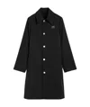 Ami Alexandre Mattiussi Ami Paris Black Coat With Classic Collar And Front Button Closure In Cotton Blend Man In Black