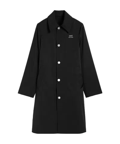 AMI ALEXANDRE MATTIUSSI AMI PARIS TECHNICAL TWILL RAINCOAT