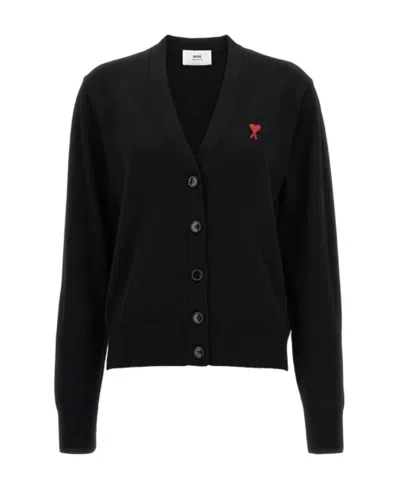 AMI ALEXANDRE MATTIUSSI LONG-SLEEVED KNITTED CARDIGAN