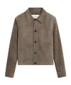 Ami Alexandre Mattiussi Beige Leather Buttoned Jacket Grey In Brown