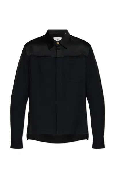 Ami Alexandre Mattiussi Long-sleeved Shirt In Black