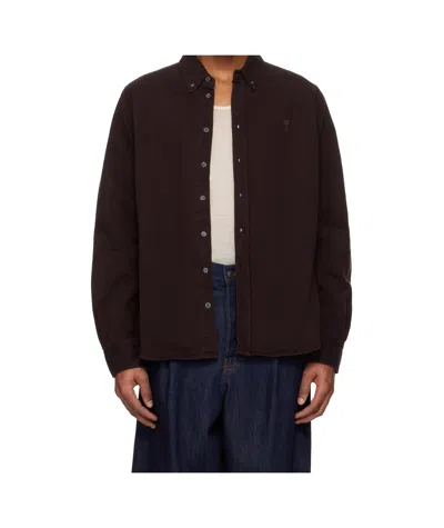 Ami Alexandre Mattiussi Long-sleeved Shirt In Black