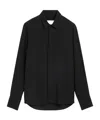 Ami Alexandre Mattiussi Virgin Wool-blend Shirt In Black