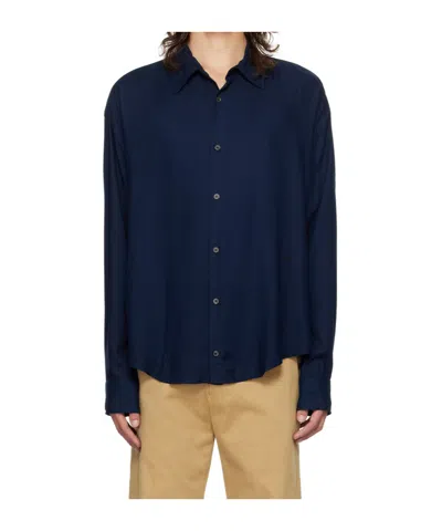 Ami Alexandre Mattiussi Long-sleeved Shirt In Black
