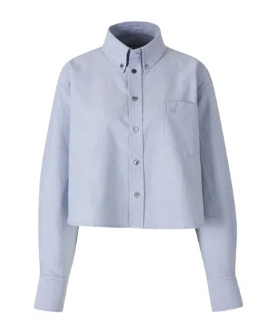 Ami Alexandre Mattiussi Long-sleeved Shirt In Blue