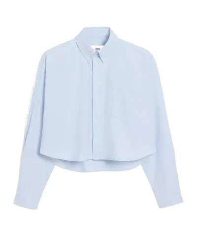 Ami Alexandre Mattiussi Long-sleeved Shirt In Blue