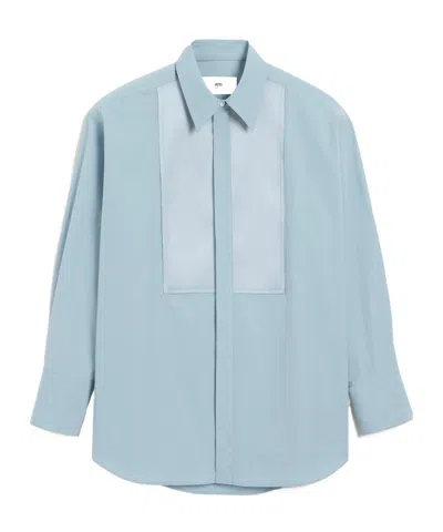 Ami Alexandre Mattiussi Long-sleeved Shirt In Blue