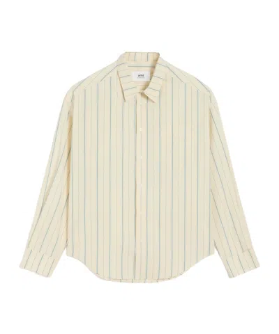 Ami Alexandre Mattiussi Long-sleeved Shirt In Neutral