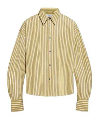 Ami Alexandre Mattiussi Long-sleeved Shirt In Nude