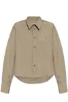 Ami Alexandre Mattiussi Dove Grey Viscose Shirt In Nude