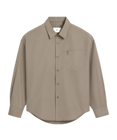 Ami Alexandre Mattiussi Long-sleeved Shirt In Nude