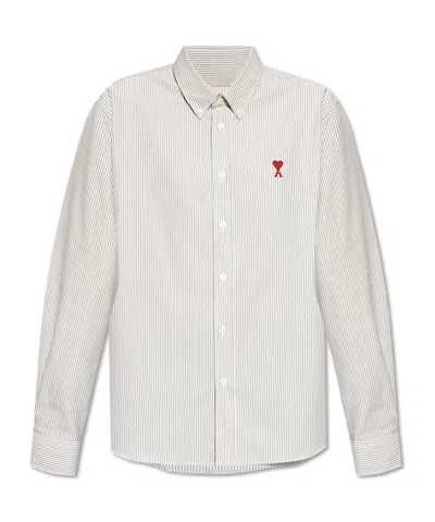 Ami Alexandre Mattiussi Long-sleeved Shirt In White