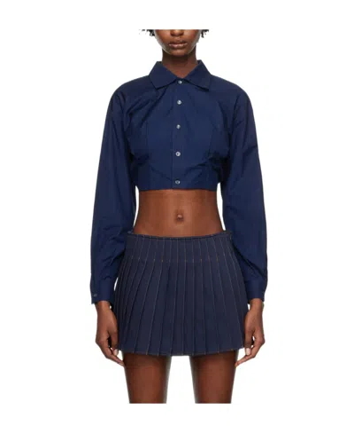 Ami Alexandre Mattiussi Long-sleeved Short-style Shirt In Black