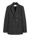 Ami Alexandre Mattiussi Tailored Jacket With Double-breasted Button Detailing In Black