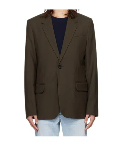 AMI ALEXANDRE MATTIUSSI LONG-SLEEVED SUIT COAT