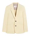Ami Alexandre Mattiussi Yellow Wool Semi-lined Jacket Yellow In Butter Color