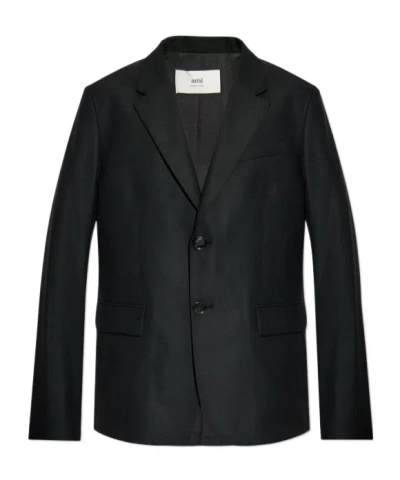 Ami Alexandre Mattiussi Long-sleeved Suit Jacket In Black