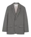 Ami Alexandre Mattiussi Grey Wool Loose Single Breasted Jacket Grey In Gray