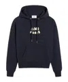 Shop Ami Alexandre Mattiussi Ami Paris Ami De Coeur Logo Embroidered Zip-up Hoodie In Black
