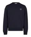 Ami Alexandre Mattiussi Black Crewneck Sweatshirt With Logo Lettering Detail On The Front And Adc Logo Embroidery On The Rea In Black
