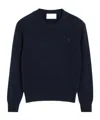 Ami Alexandre Mattiussi Ami Paris Ami Paris De Couer Cashmere Sweater In Black