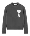 Ami Alexandre Mattiussi Ami Paris Boxy Off White Adc Sweater Clothing In Black
