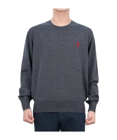 Ami Alexandre Mattiussi Long-sleeved Sweater In Black