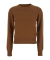 Ami Alexandre Mattiussi Long-sleeved Sweater In Brown