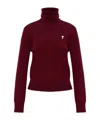 Ami Alexandre Mattiussi Long-sleeved Sweater In Burgundy