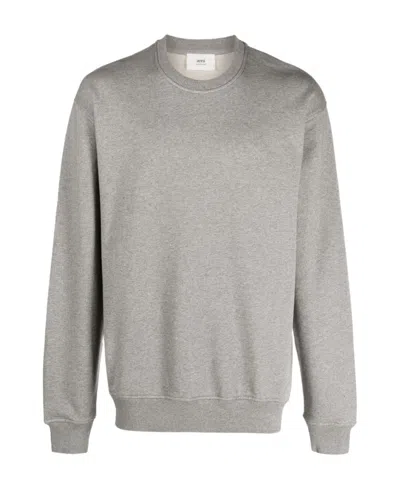 Ami Alexandre Mattiussi Long-sleeved Sweater In Gray