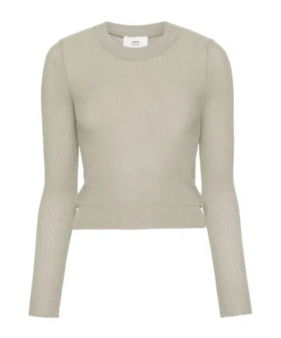 Ami Alexandre Mattiussi Long-sleeved Sweater In Green