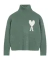 Ami Alexandre Mattiussi Long-sleeved Sweater In Green