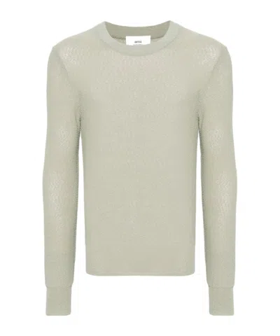 Ami Alexandre Mattiussi Long-sleeved Sweater In Nude